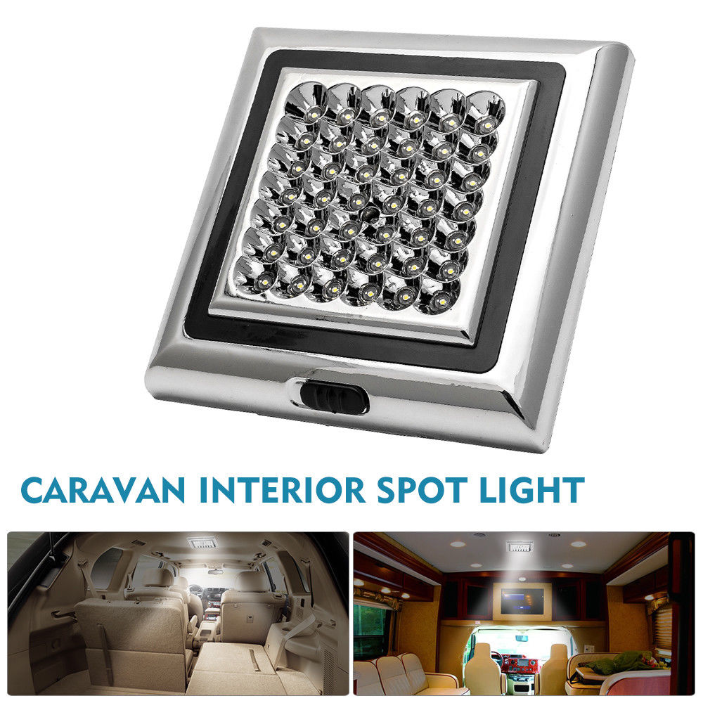 Dc 12v bil husvagn camping 42 led interiör tak tak inre lampa kupol ljus skåp lampa för husbil rv husvagn