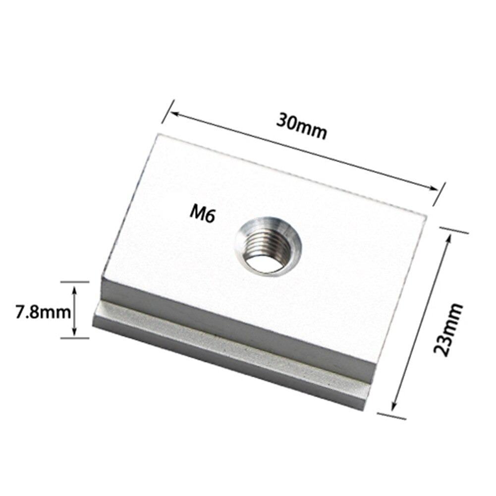 10pcs M6 M8 Aluminum T Slot Nut T-Track Sliding Nut for Woodworking Tool Lock Clasp Accessories: M6 10Pcs