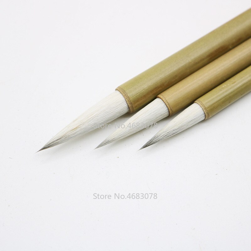 3 sztuk/zestaw wykwintne pędzel robić chińskiej kaligrafii wełniana wełna włosy artysta pisanie rysunek szczotka robić student początkujący idealny prezent