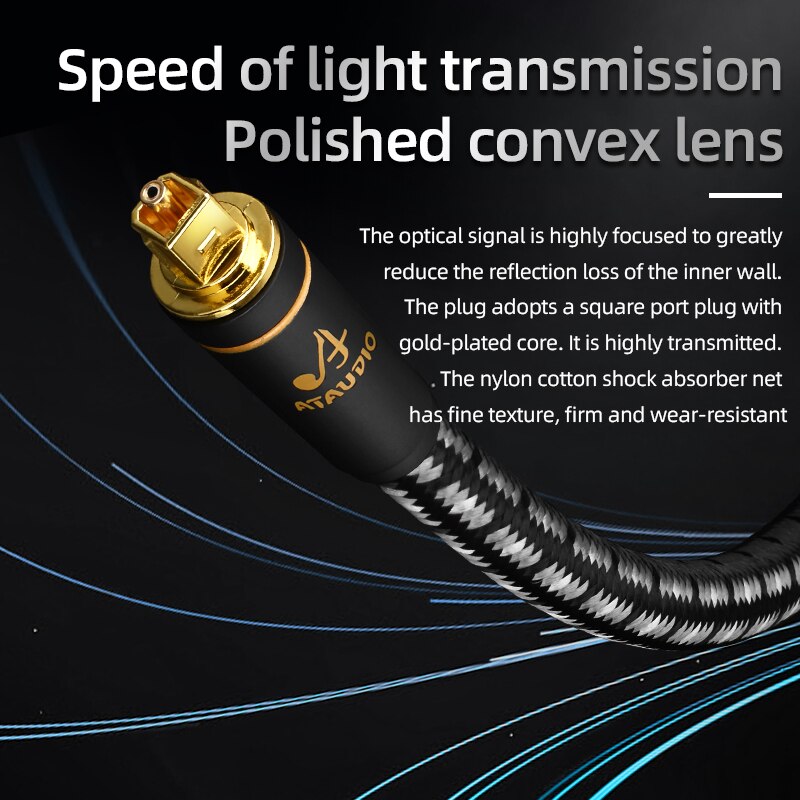Hifi Optical Fiber Cable Digital Audio Wire Audiophile HIFI DTS Dolby 5.1 7.1