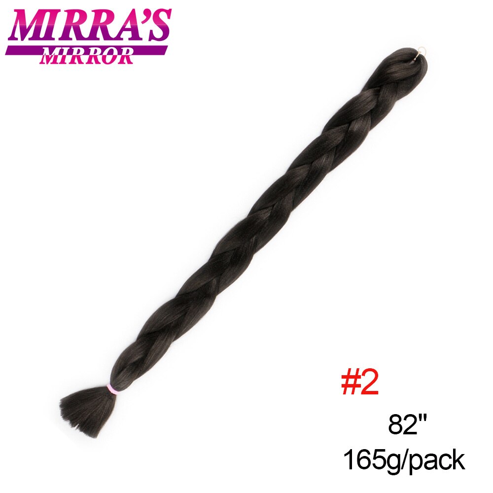 Mirra's Mirror – Extensions de tresses synthétiques Jumbo, 82 pouces, tresses Afro colorées rose bleu gris noir: n ° 2