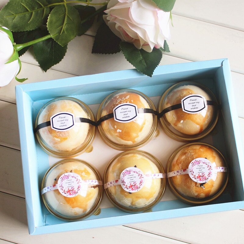 Long Stickers 17.5cm 40pcs Flowers Or 60pcs Black Best Wishes Sticker Labels food Seals stickers for Wedding party seals