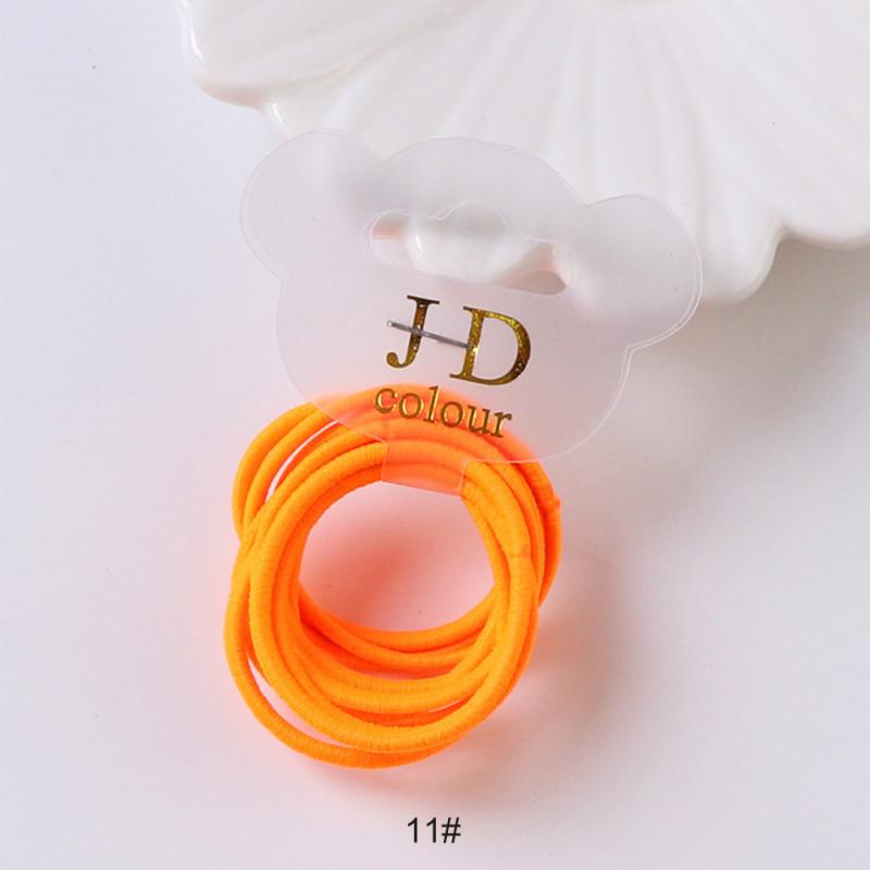 10 stuks/partij elastische haarband voor kinderen, scrunchy, kleine hoofddeksels, veelkleurige wegwerpbare rubberen band, kledingaccessoires: 11