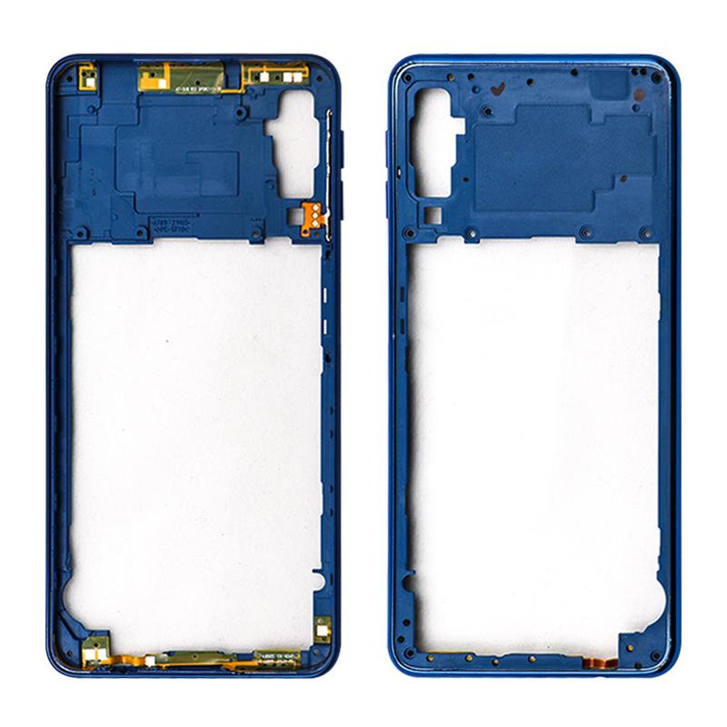 A750 Midden Frame Voor Samsung Galaxy A7 A750F SM-A750 Mid Frame Panel Achter Plastic Behuizing Case Panel Vervanging onderdelen: Blue