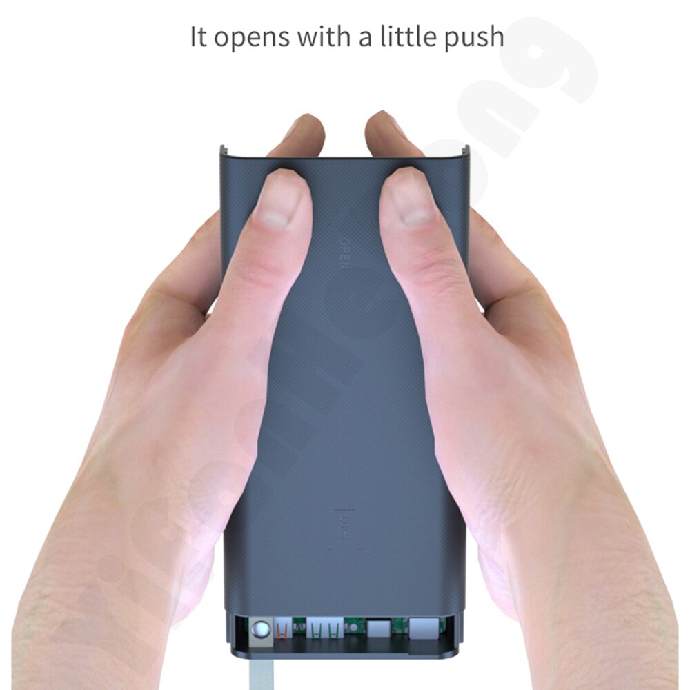 12 x 18650 Flashlight Battery Charger Box Power Bank Holder DIY Shell Case Dual USB 18650 Battery Shell Storage Organize