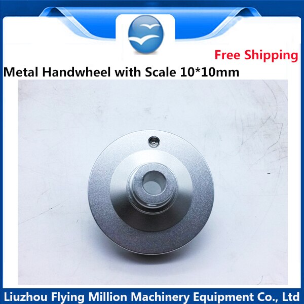 CNC Metall Handrad mit Skala 10*10mm Durchmesser 63mm anzug für rutsche tisch mit Dreh griff 100mm