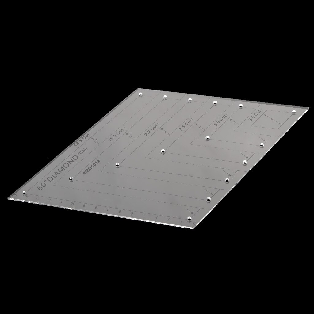 13.5 Cut 60°Diamond Rhombus Template Ruler for DIY Sewing Quilting