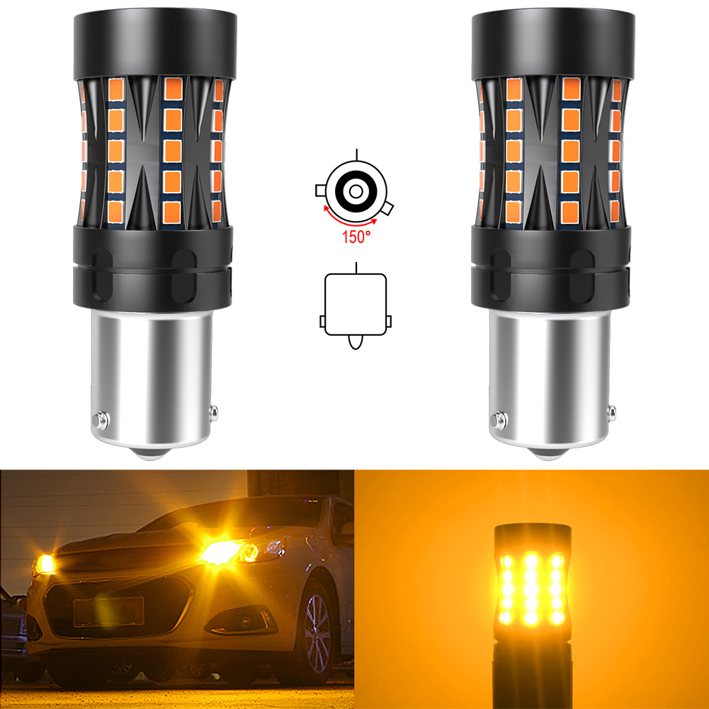 2x LED T20 7440 WY21W W21W LED Canbus No Error Hyper Flash Blinkerlampe BAU15S BA15S 1156 PY21W P21W LED Autolichter Orange