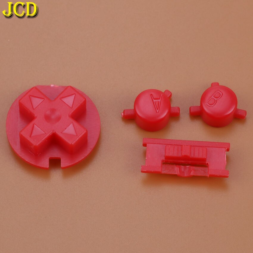 JCD 1 Set Plastic Power ON OFF Buttons Keypads for Gameboy Color GBC Colorful Buttons Set for GBC D Pads A B Buttons Replacement