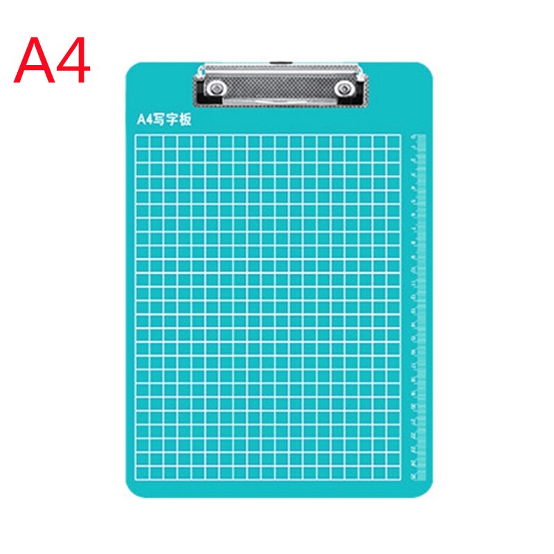A4/A5/A6 Hardboard Clipboard Writing Board with Low Profile Clip Ruler Scale Edge Recycled for Adult Student