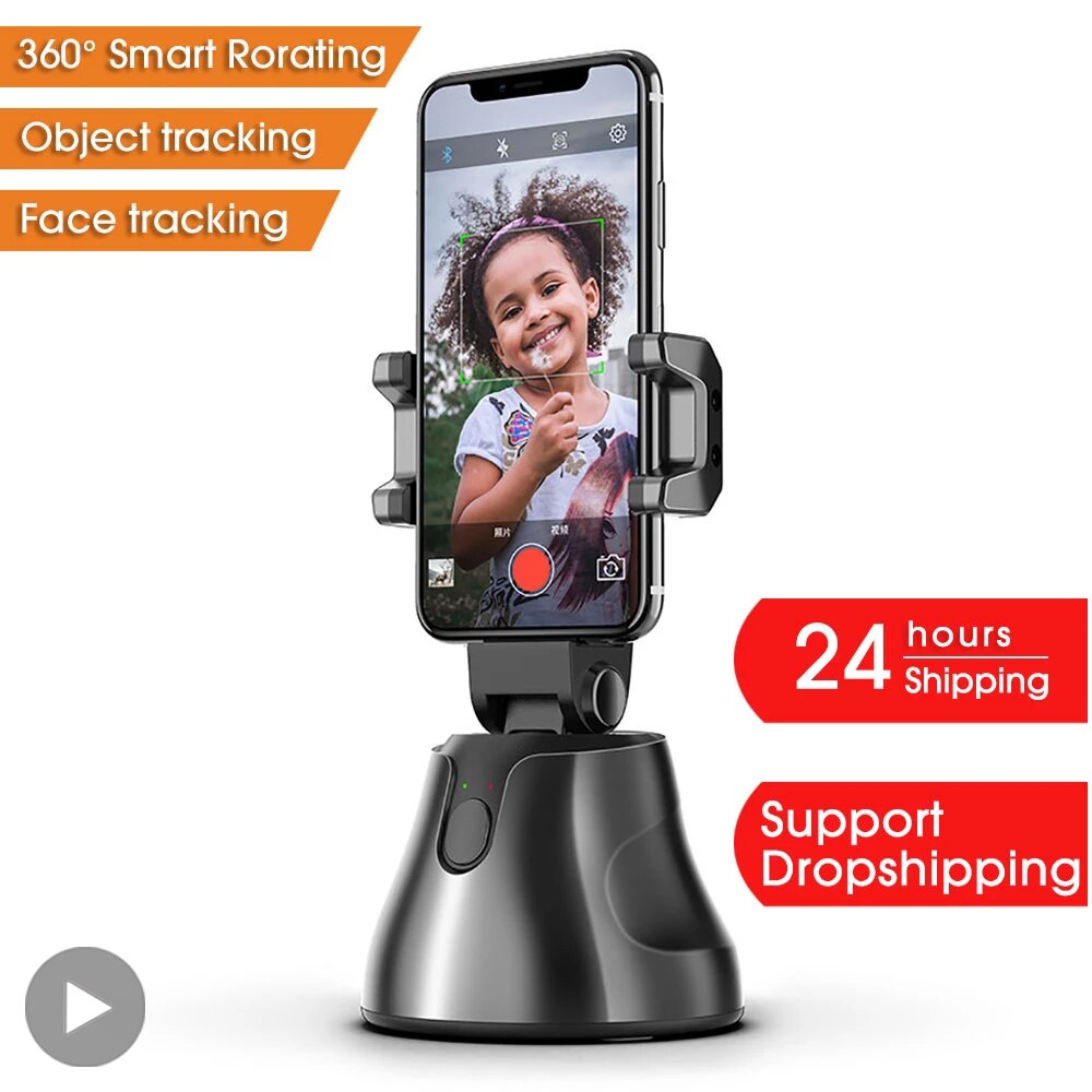 Soporte de teléfono móvil con rotación de 360 °, palo de Selfie para teléfono móvil, soporte AI, Robot, Selfy, auto Pau