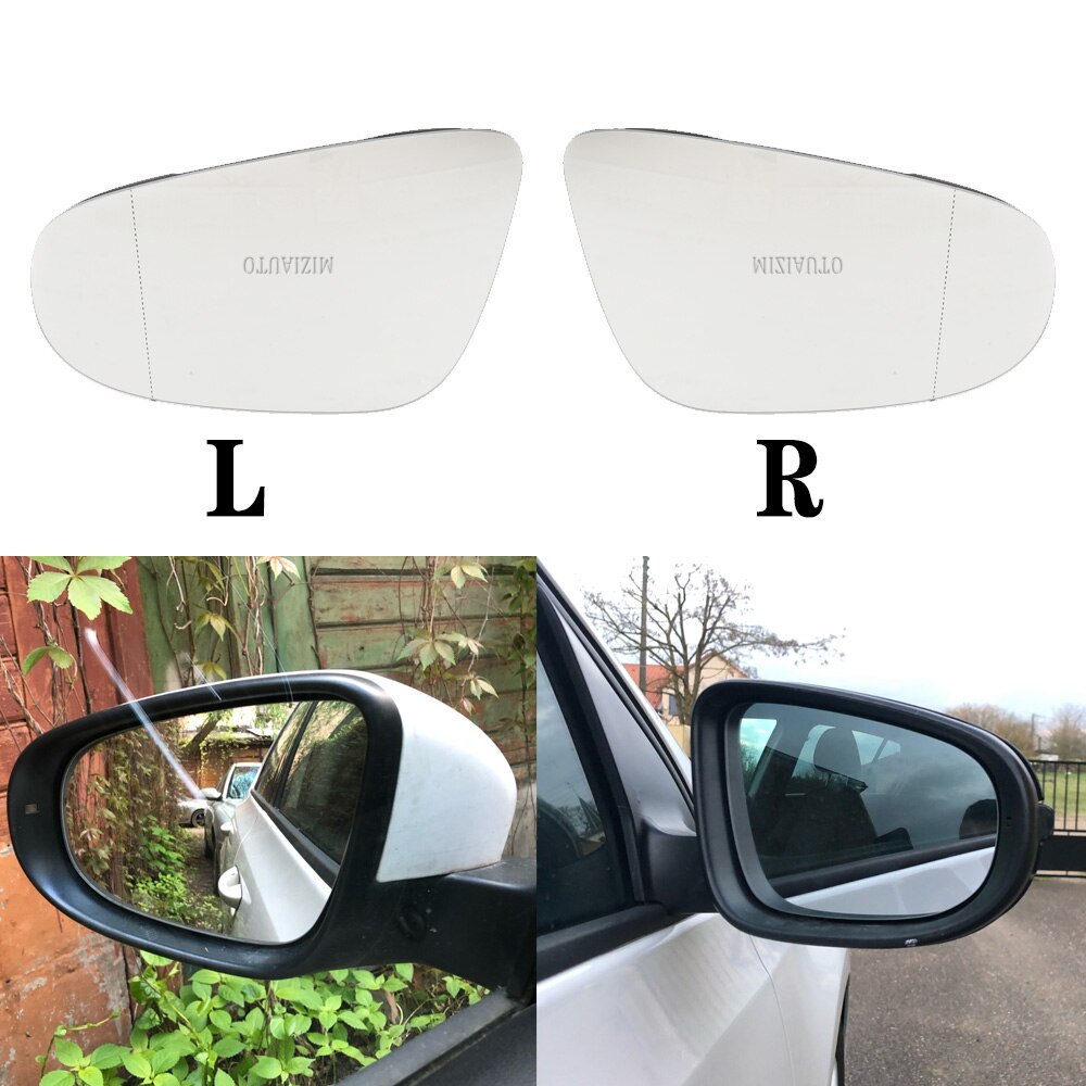 Oppvarmet sidespeil for vw golf 6 mk6 speil glass bil-styling ramme deksel speilhus tilbehør