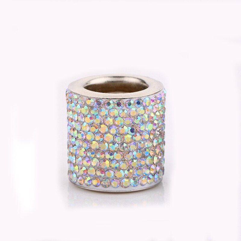 Reposacabezas de cristal Universal para asiento de coche, collares de anillo de decoración, dijes de diamantes brillantes, accesorios de Interior de coche para mujeres y niñas: 1pc AB color