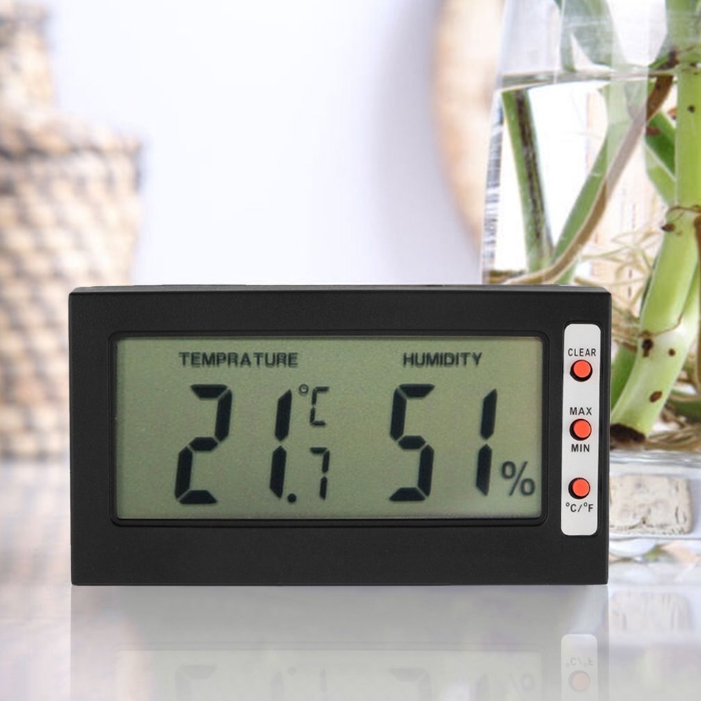 Digital LCD Thermometer Hygrometer Max Min Memory Celsius Fahrenheit