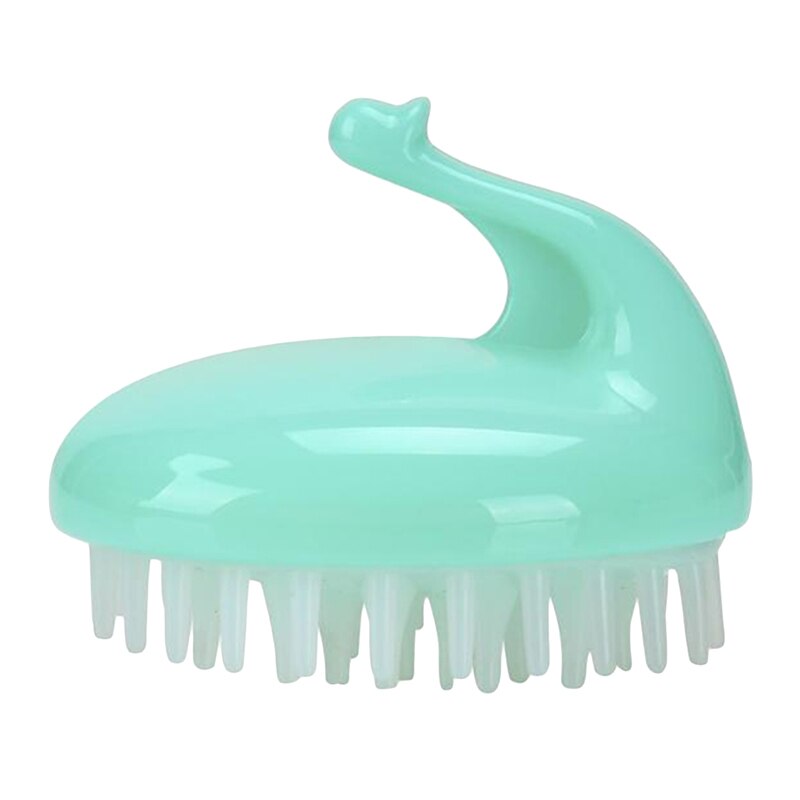 Bébé tête cheveux lavage cuir chevelu shampooing Air brosse peigne nettoyage soin outil doux masseur brosses: green