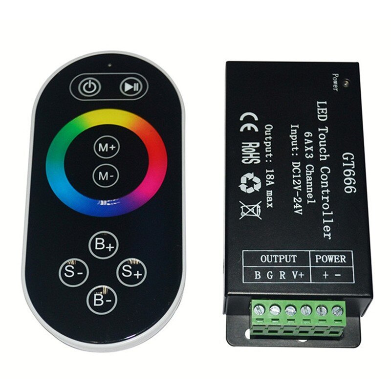 DC12-24V GT666 RF IR remote Touch RGB led controll... – Grandado