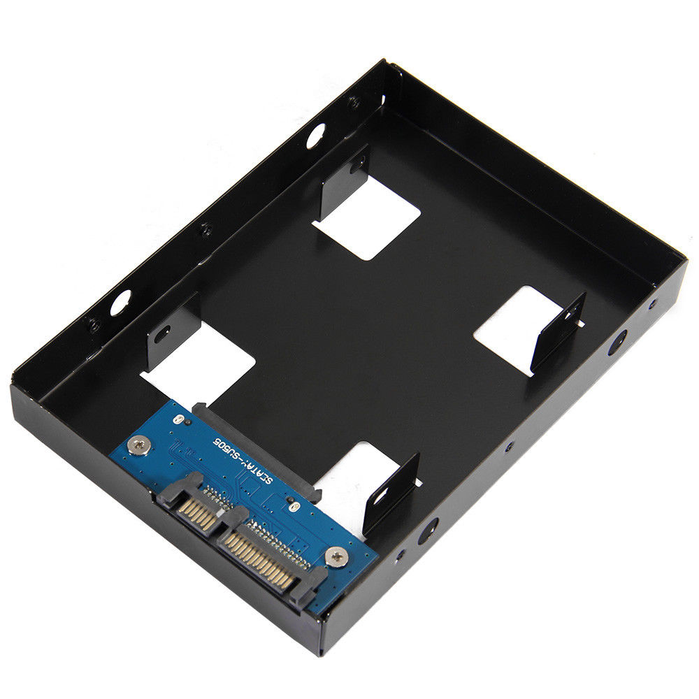 Aluminum 2.5" to 3.5" SATA Hard Disk Drive Converter Caddy Tray Cage Swap Plug HDD SSD Mounting Bracket Kit