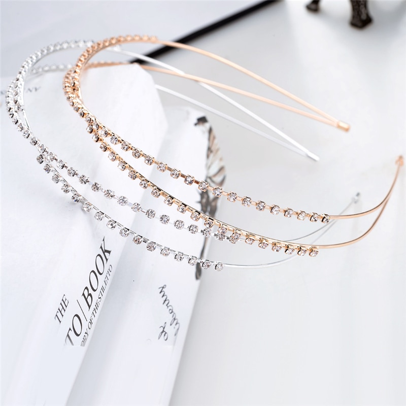 Frauen Braut Tiara Stirnbänder Crown Headwear Strass Perlen Welle Haar Band Hochzeit Haar Zubehör für Wunderschöne Damen