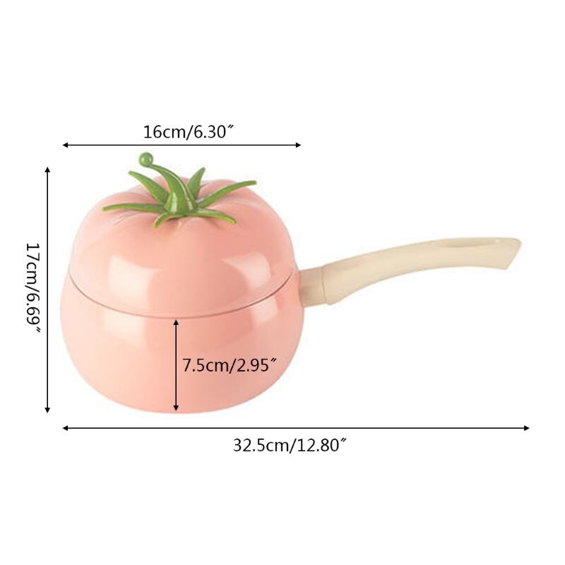 Sartén con forma de tomate para frutas, olla de cocina, olla de inducción, utensilios de cocina de aluminio antiadherentes