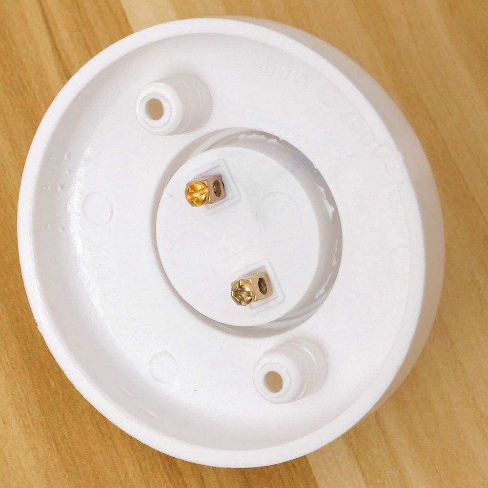 ES E27 Edison Screw Cap Socket White Ceiling Light Lamp Bulb Fixing Base Stand Lighting Accessories 1pcs