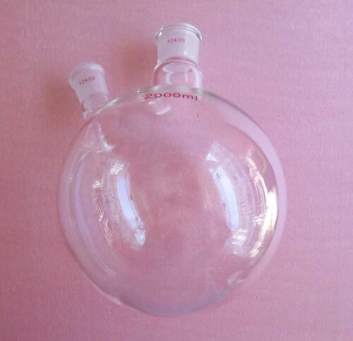 stonylab Glas 100 ml Kolf met Korte Hals Ronde Bodem, Borosilicaatglas Kolf met Enkele Hals en Zware Wand RBF met 24/40 Standaard Toelopende Buitenste Gewricht, 100 ml