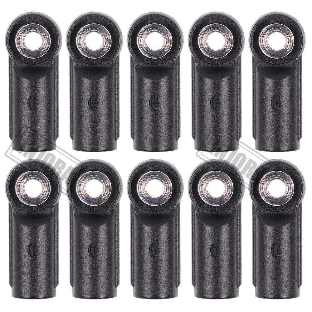 INJORA 10Pcs Plastic Rod End Link Balls for 1:10 RC Car Crawler Axial SCX10 II 90046