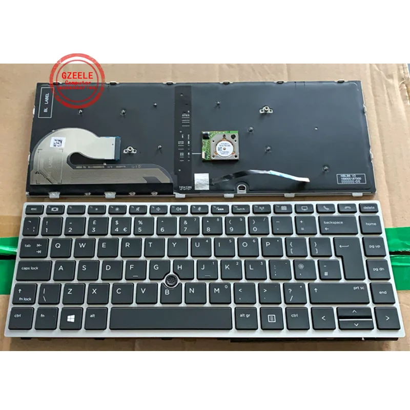 US/RU/SP/UK/LA/FR laptop keyboard FOR HP EliteBook 745 840 G5/G6 846 G5/G6 848 G5/G6 Zbook 14U G5/G6 HSN-I17C-4/I13C-4 I24C MT44: dark green