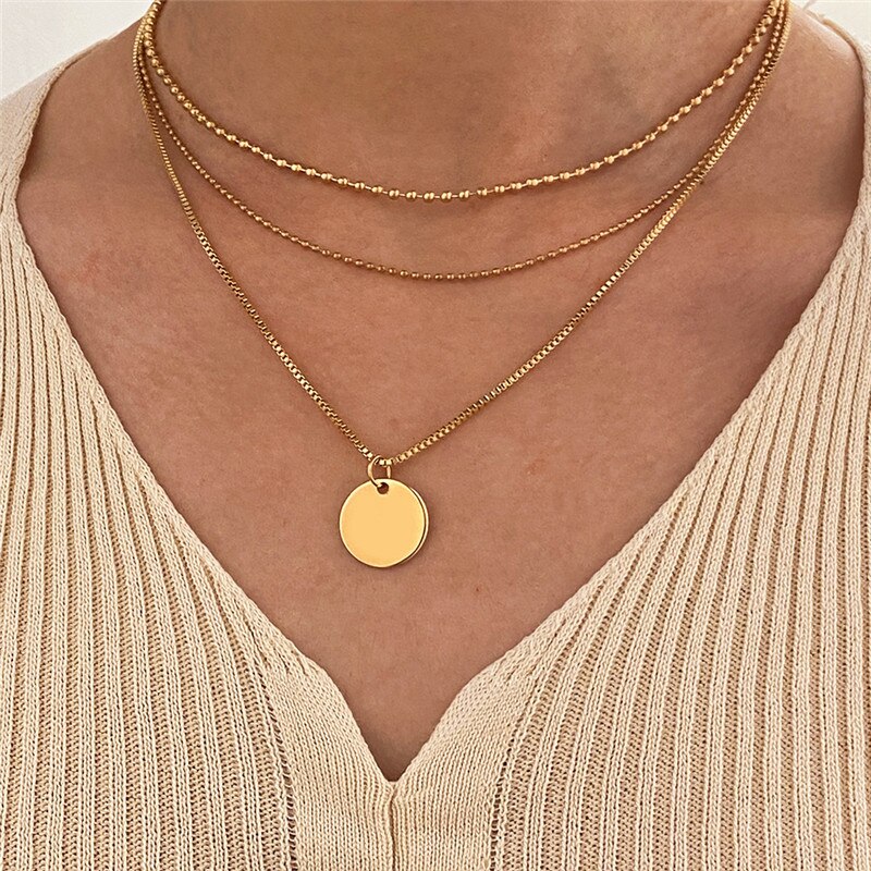 Vintage Necklace on Neck Gold Chain Women&#39;s Jewelry Layered Accessories for Girls Clothing Aesthetic Pendant: 3