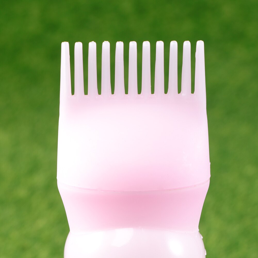 Botella de tinte de pelo peine aplicador, dosificador con escala graduada, coloración del cabello en salón, color blanco y morado, 3 uds.