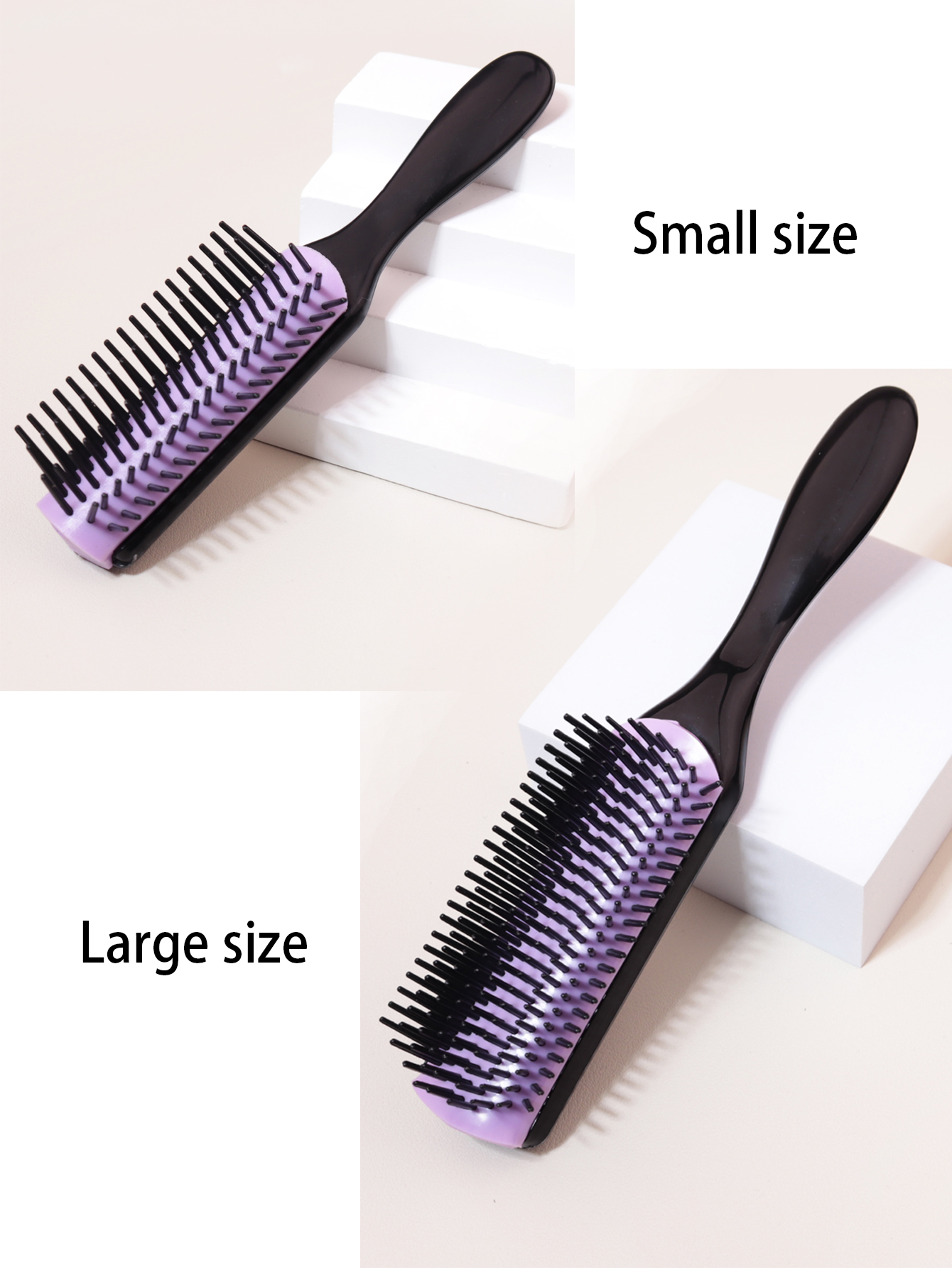 Cepillo de peinado clásico de 9 filas y 5 filas, cabello rizado y liso, cabello grueso natural, separación de soplado, herramienta de modelado y peinado