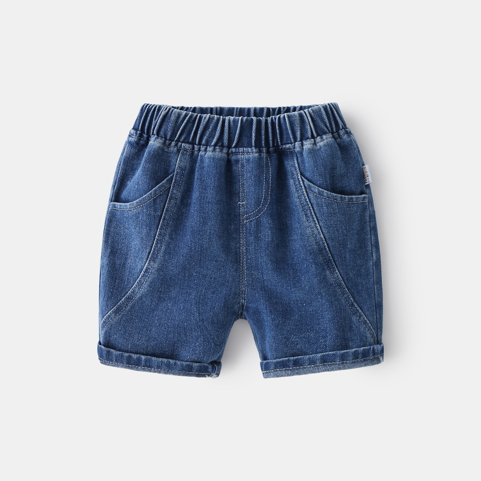 Beau short d'été en Jean pour garçons et filles, longueur aux genoux, tenue décontractée, vêtements pour enfants: navy / 130(6)