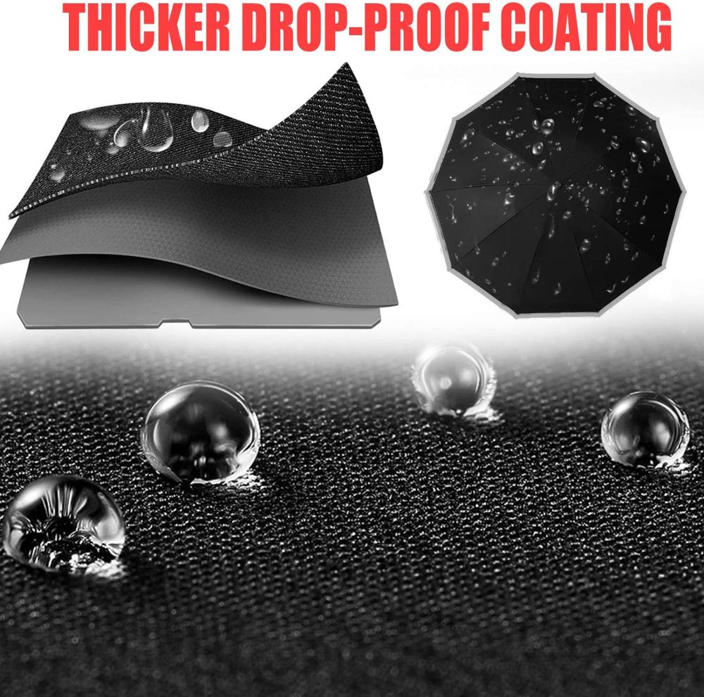 Parapluie inversé Compact coupe-vent pliable | 10 côtes Auto ouvert et fermé pliant, petit parapluie de voyage inversé