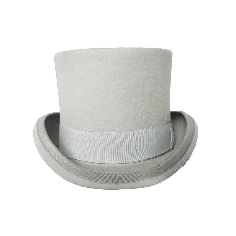 100% Wolle Filz Zylinder für Männer Frauen Zylinder High Hat Topper Dress Up Party Kostüm Fedora Magier Theater Hut: XL / Licht Grau