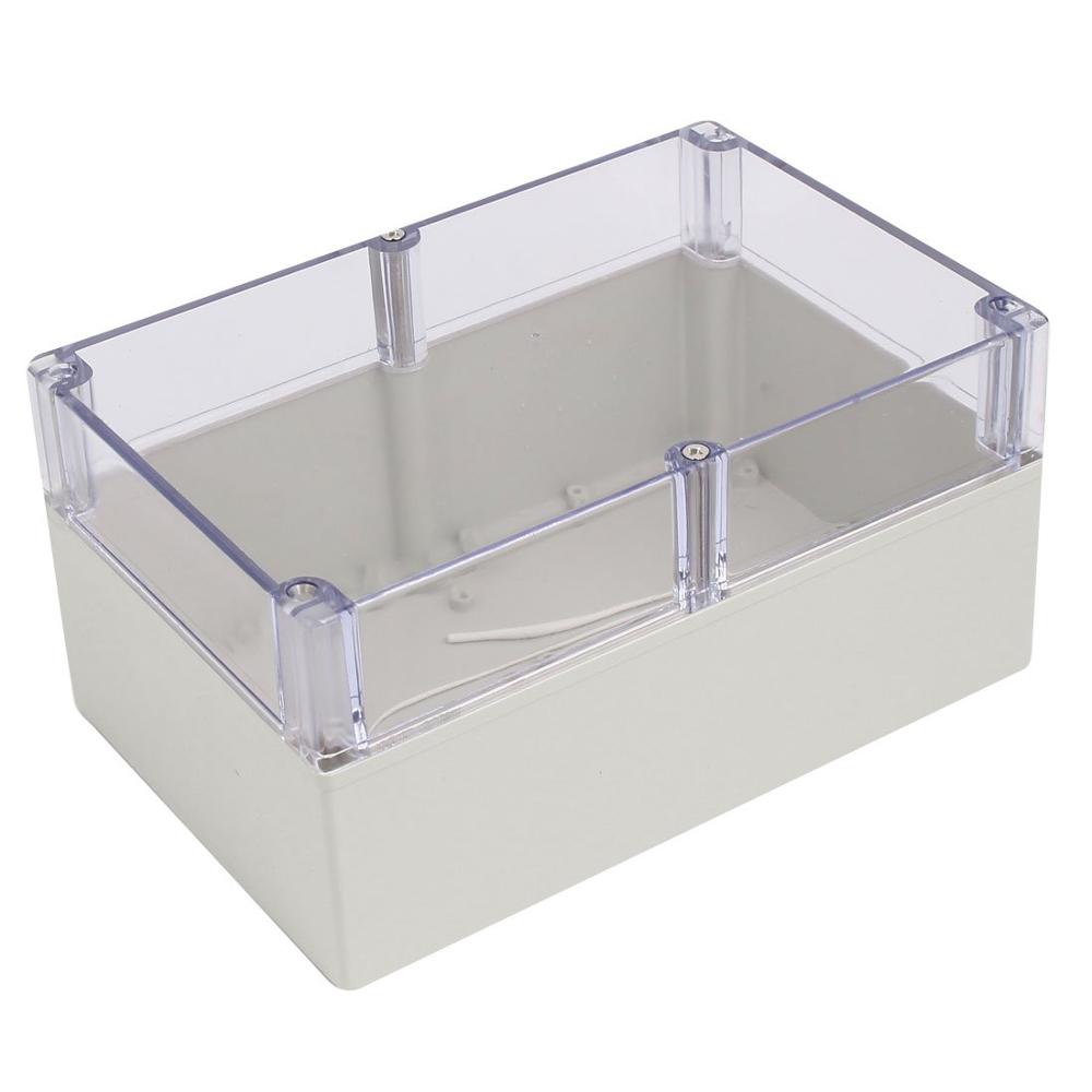 Waterproof Transparent PC Clear Cover Enclosure Plastic Box Electronic Project Case Instrument Electrical Junction Box Housing: 240x160x120
