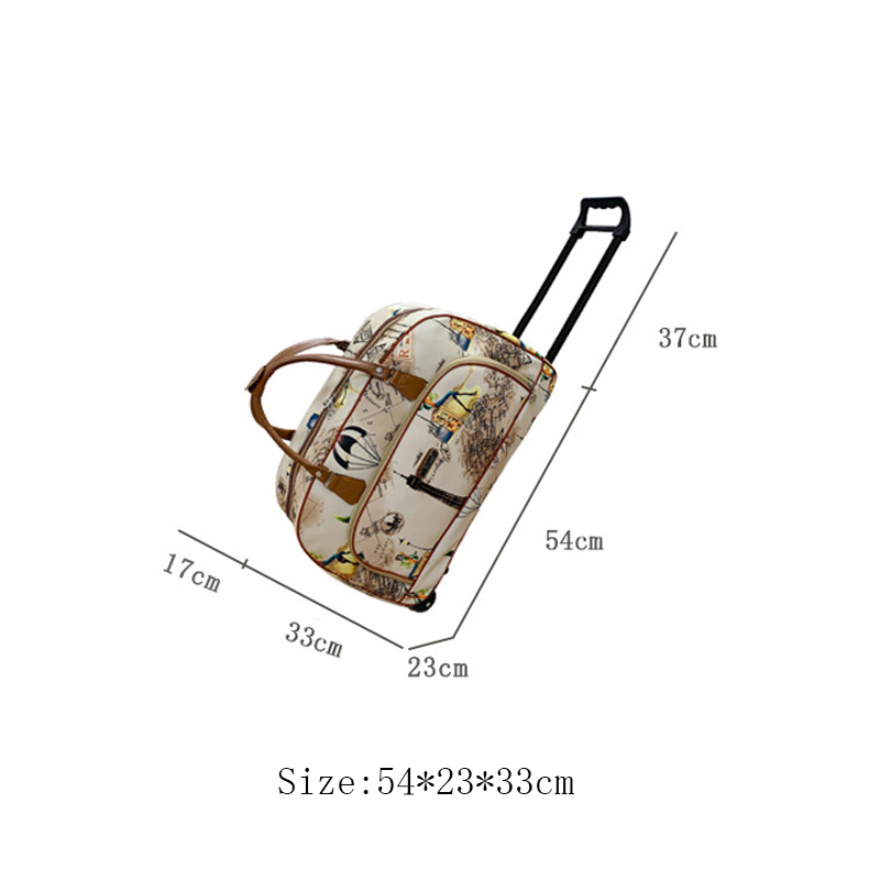 Grote Capaciteit Dames Koffer Trolley Tassen Wieltas Oxford Waterdichte Rollende Bagage Reistas Met Wielen