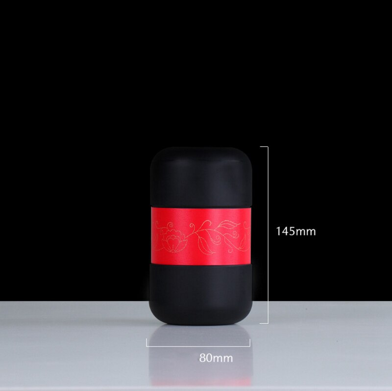 Cajas de lata para almacenar latas selladas redondas, caja de té de hierro para café, Caddy, contenedor de hojalata para , decoración del hogar: Black