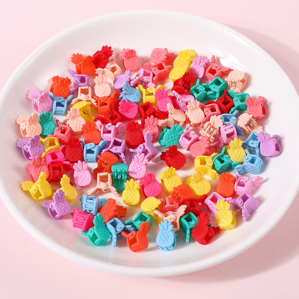 50 Uds. Pinzas para el cabello de dibujos animados bonitos para niñas, pinza pequeña con forma de flor y estrella, pinza para el pelo pequeña, horquilla dulce para niños, accesorios para el cabello de