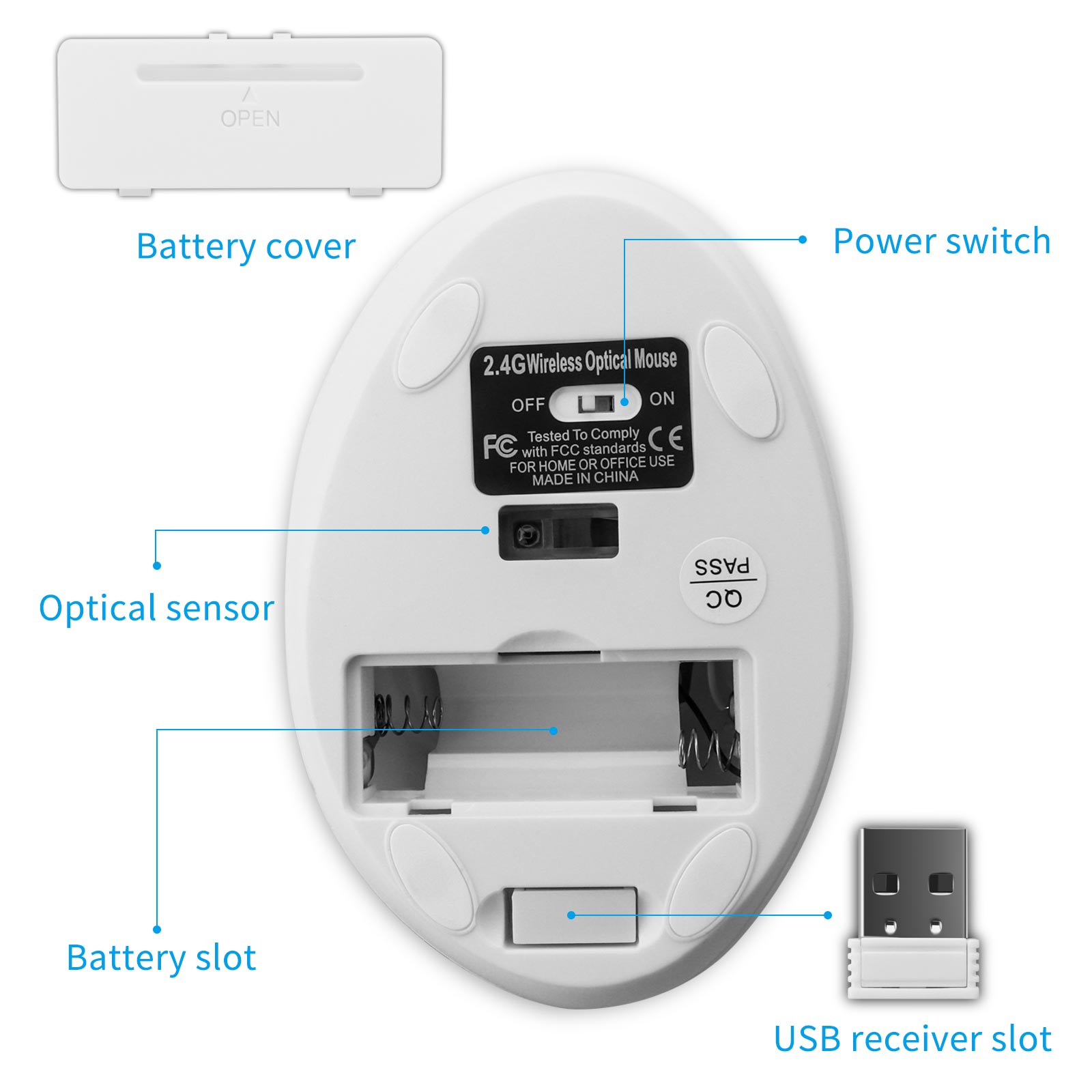 6D Ergonomical Mouse 1600 DPI Adjustable Matte Vertical Mause 2.4Ghz USB Wireless Pink Mice for PC Laptop Office Use