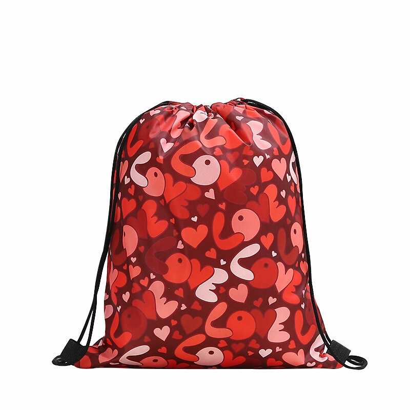 Trekkoordrugzak dames 3d print reistas softback heren casual tassen unisex dames schoudertas trekkoord rugzak