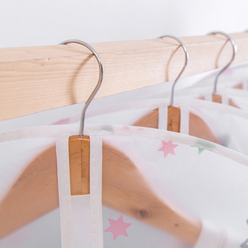 Cute Pattern Transparent Wardrobe Coat Storage Hanging Bag Clothes Dust Cover Hanging Bag Clear Garment Suit Dress Protect Cover