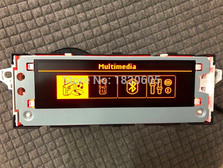 Pantalla roja genuina para coche, USB Bluetooth multifunción, monitor de pantalla de reloj, 6 pines para Peugeot 301 408 508 para Citroën C4L