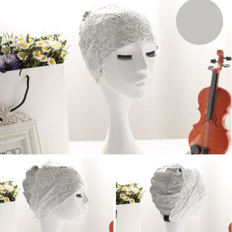 5 kleuren badmutsen waterdicht beschermen oren lang haar sport badmuts pu kant dames badmuts badmuts