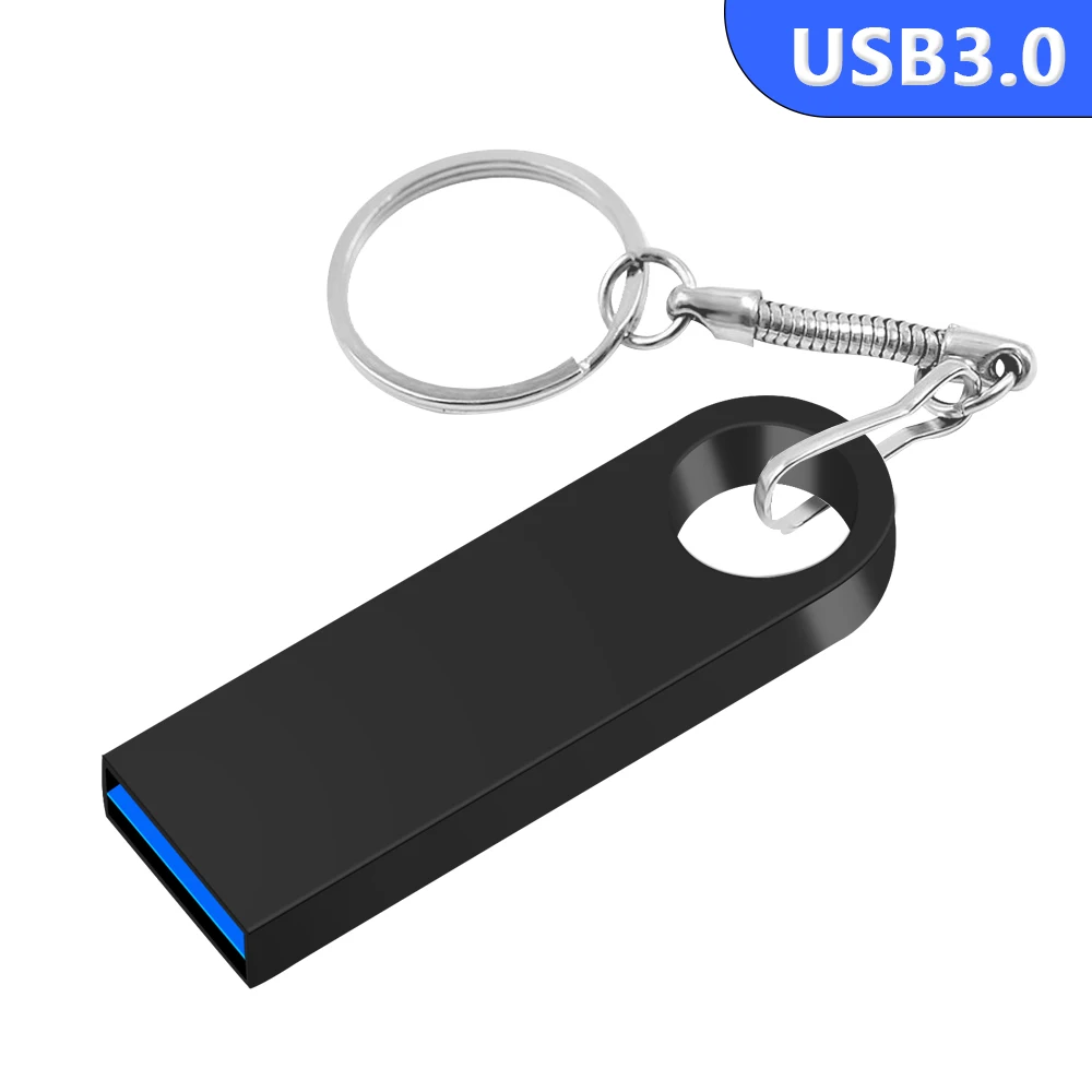 Metalen Sleutelhanger USB 3.0 Flash Drive Metalen Pen Drive 128GB 64GB 32GB 16GB 8GB Pendrive Waterdicht Geheugen Usb Stick hoge snelheid: Rood / 16 GB