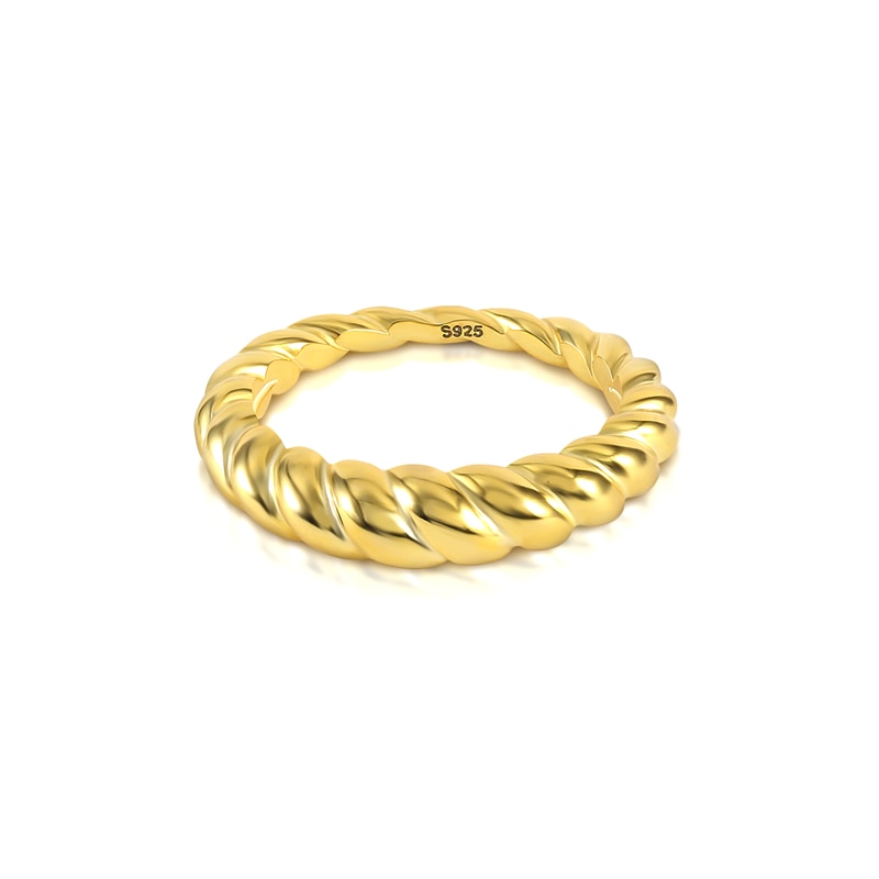 Roxi Glossy Gouden Ringen Voor Vrouwen Meisje Anillos Mujer Sieraden 925 Sterling Zilveren Ringen Bague Femme Open Ring Bruiloft ring: R1 size 6