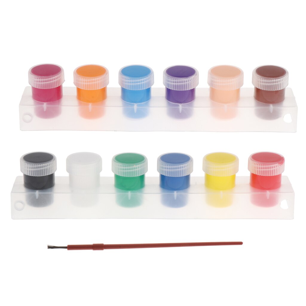 Kids Children DIY Finger Graffiti Painting Colorful Rainbow Ink Pad - 6 Vivid DIY Colors in Round Box