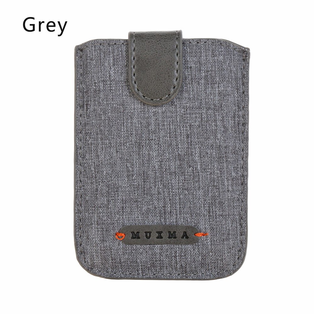 5 Pull Credit Card Holder Anti Rfid Blocking Cell Phone Wallet Reader Lock Bank Card Holder Id Card PU Leather Wallet: Grey