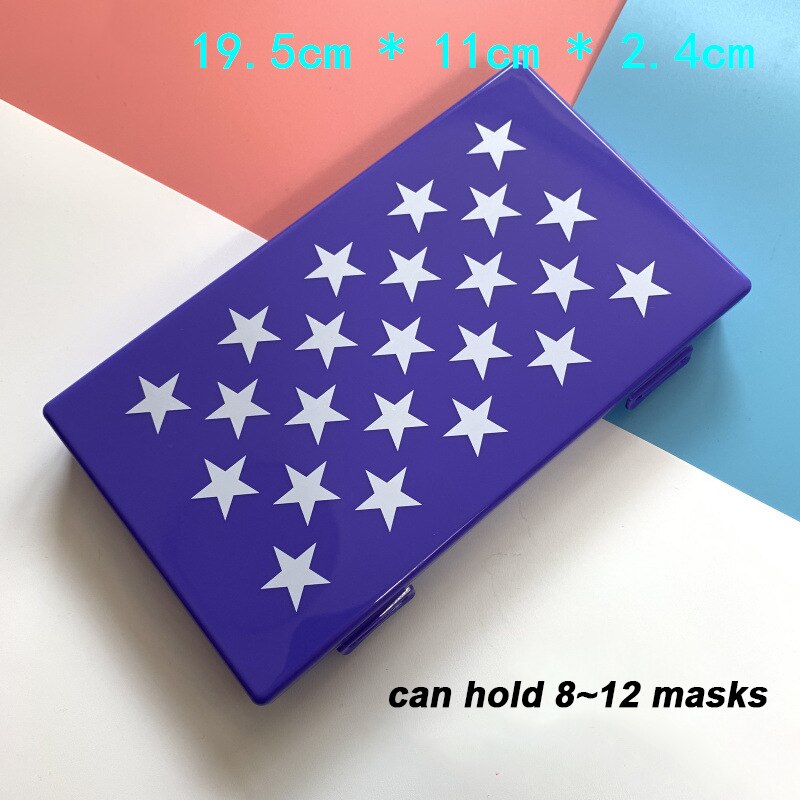 Portable Mask Box Plastic Face Mask Storage Case Boite Rangement Masque Dust Moisture Proof Kids Student Cajas Mascarillas: K