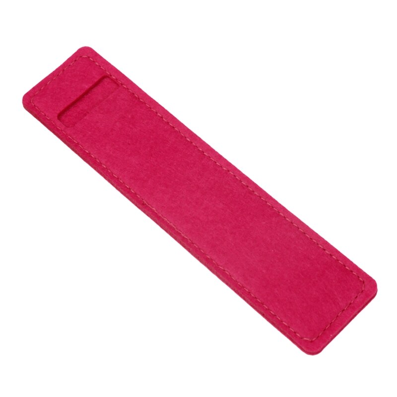 Felt Pen Case Holder Solid Color Fountain Pens Pouch Protective Sleeve Cover for Roller Ballpoint Gel Pen Pencil: Rose red