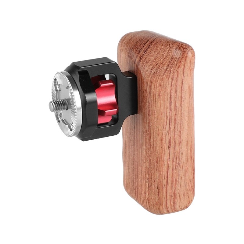 Camera Houten Handlegrip Met M6 Arri Duimschroef Verbinding Mount Connector Voor Dslr Camera Cgae (Rechts)