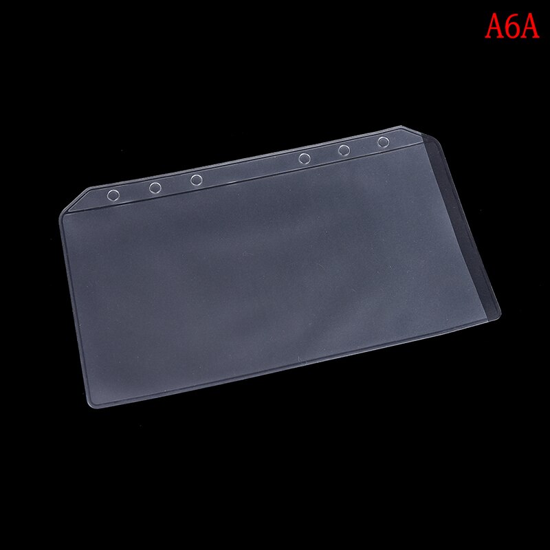 A5/A6 PVC Transparent Refill Organiser Zip Lock Envelope Binder Pocket Stationery for 6 Holes: A6A